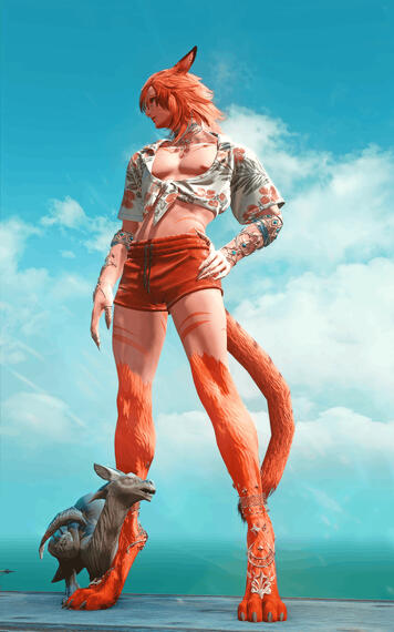 tiger cosplay on holiday