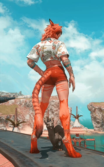 tiger cosplay on holiday